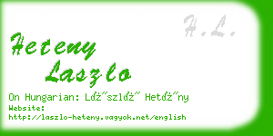 heteny laszlo business card